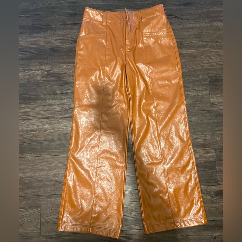 Free People Vegan Leather Wide Leg Pant